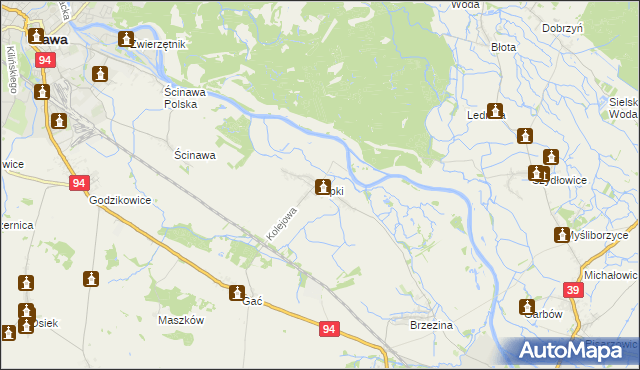mapa Lipki gmina Skarbimierz, Lipki gmina Skarbimierz na mapie Targeo