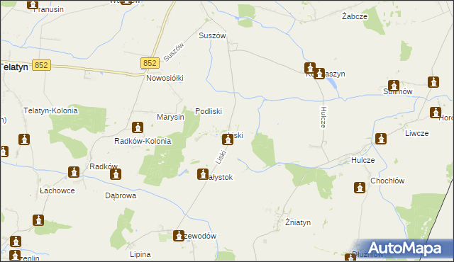 mapa Liski gmina Dołhobyczów, Liski gmina Dołhobyczów na mapie Targeo