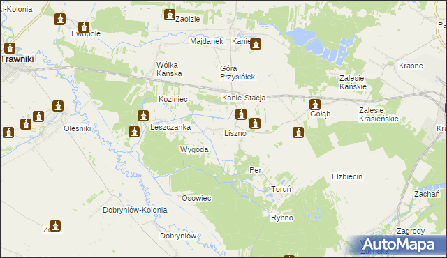 mapa Liszno, Liszno na mapie Targeo