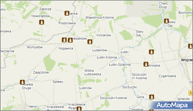 mapa Łubki-Kolonia, Łubki-Kolonia na mapie Targeo