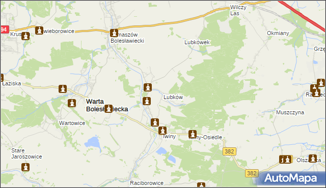 mapa Lubków, Lubków na mapie Targeo