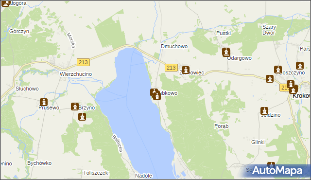 mapa Lubkowo gmina Krokowa, Lubkowo gmina Krokowa na mapie Targeo
