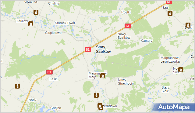 mapa Magnuszew Duży, Magnuszew Duży na mapie Targeo