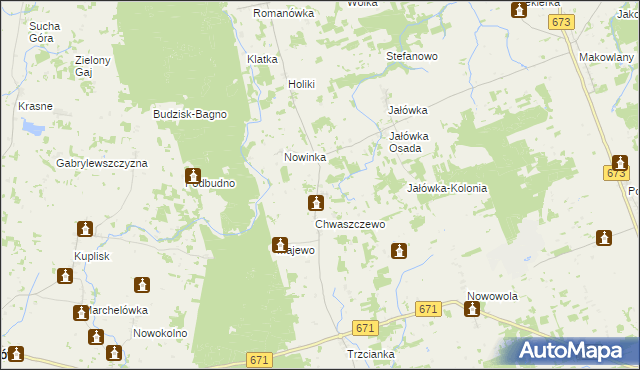 mapa Majewo Kościelne, Majewo Kościelne na mapie Targeo