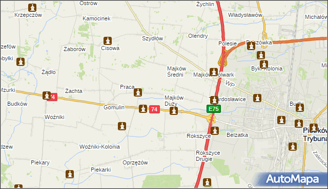 mapa Majków Duży, Majków Duży na mapie Targeo