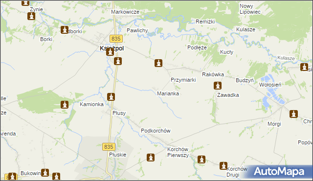 mapa Marianka gmina Księżpol, Marianka gmina Księżpol na mapie Targeo