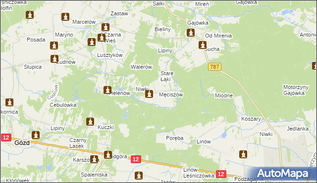 mapa Męciszów, Męciszów na mapie Targeo