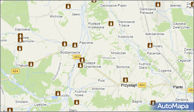 mapa Michalinów, Michalinów na mapie Targeo