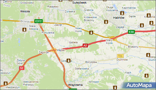 mapa Michałówek gmina Wiązowna, Michałówek gmina Wiązowna na mapie Targeo
