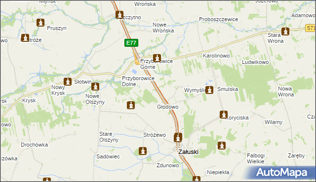 mapa Michałówek gmina Załuski, Michałówek gmina Załuski na mapie Targeo