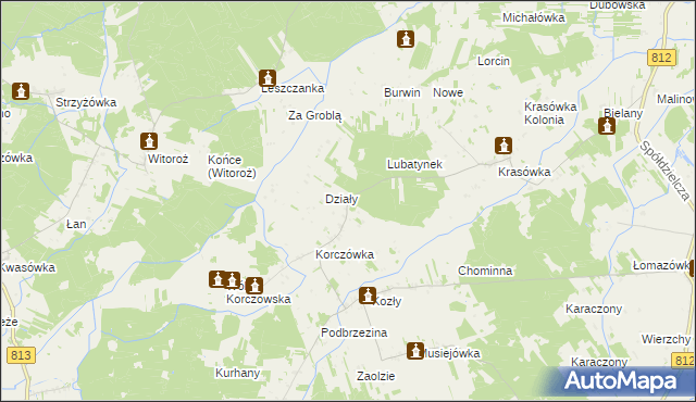 mapa Międzydróże, Międzydróże na mapie Targeo