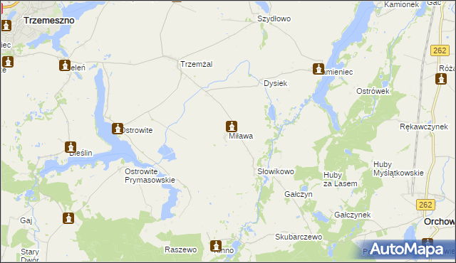 mapa Miława, Miława na mapie Targeo