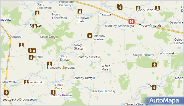 mapa Miodusy-Stok, Miodusy-Stok na mapie Targeo