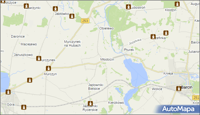 mapa Młodocin, Młodocin na mapie Targeo