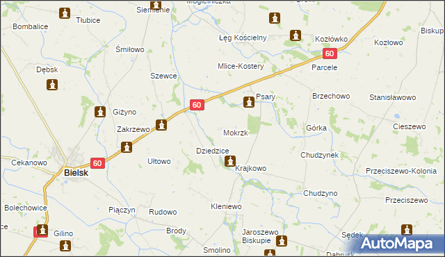 mapa Mokrzk, Mokrzk na mapie Targeo