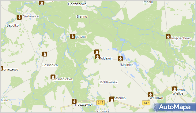 mapa Mołdawin, Mołdawin na mapie Targeo