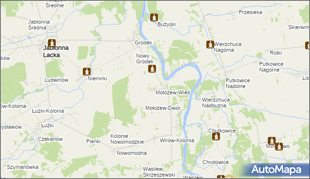 mapa Mołożew-Wieś, Mołożew-Wieś na mapie Targeo