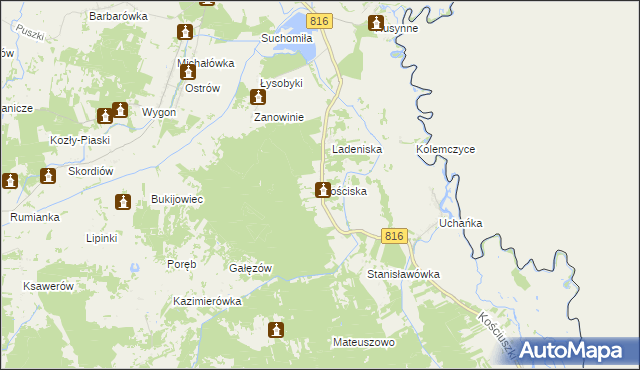 mapa Mościska gmina Dorohusk, Mościska gmina Dorohusk na mapie Targeo