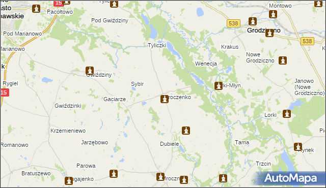 mapa Mroczenko, Mroczenko na mapie Targeo