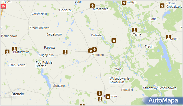 mapa Mroczno, Mroczno na mapie Targeo