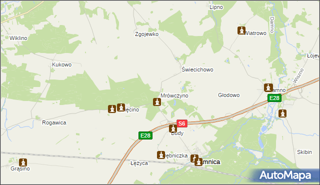 mapa Mrówczyno, Mrówczyno na mapie Targeo