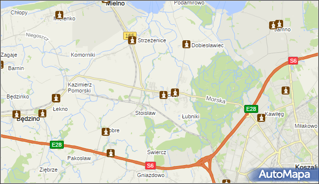 mapa Mścice, Mścice na mapie Targeo