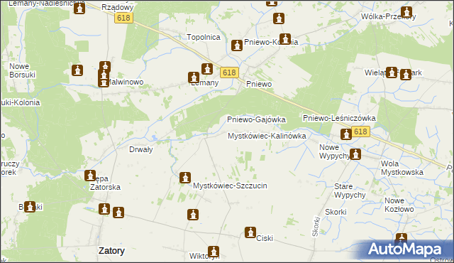 mapa Mystkówiec-Kalinówka, Mystkówiec-Kalinówka na mapie Targeo