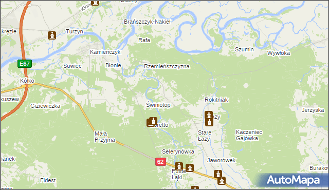 mapa Nadkole, Nadkole na mapie Targeo