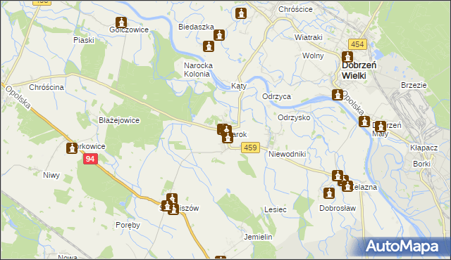 mapa Narok, Narok na mapie Targeo