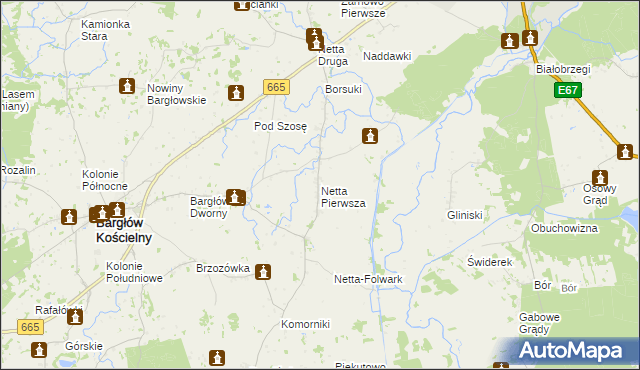 mapa Netta Pierwsza, Netta Pierwsza na mapie Targeo
