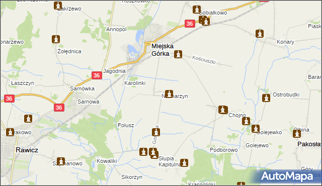 mapa Niemarzyn, Niemarzyn na mapie Targeo