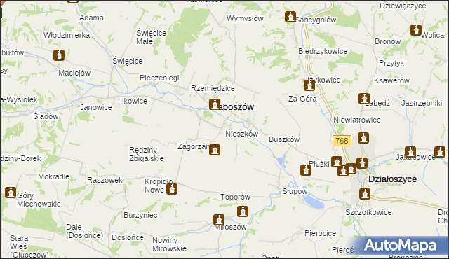 mapa Nieszków, Nieszków na mapie Targeo
