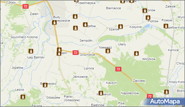 mapa Niewiesz-Kolonia, Niewiesz-Kolonia na mapie Targeo