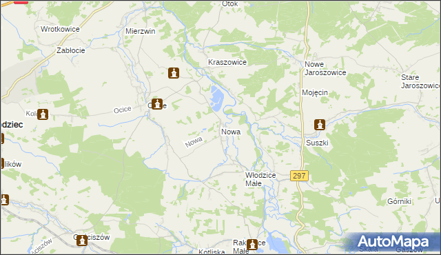 mapa Nowa gmina Bolesławiec, Nowa gmina Bolesławiec na mapie Targeo