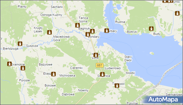 mapa Nowa Łuka, Nowa Łuka na mapie Targeo