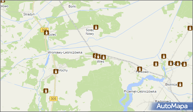 mapa Nowa Wieś gmina Przemęt, Nowa Wieś gmina Przemęt na mapie Targeo