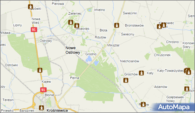 mapa Nowe Grodno, Nowe Grodno na mapie Targeo