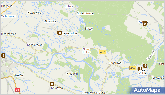 mapa Nowe Kolnie, Nowe Kolnie na mapie Targeo
