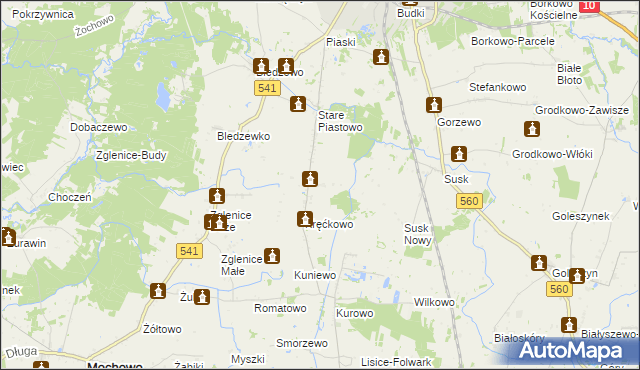 mapa Nowe Piastowo, Nowe Piastowo na mapie Targeo