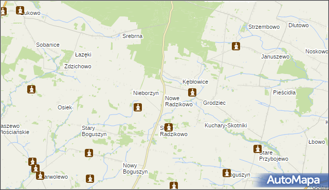 mapa Nowe Radzikowo, Nowe Radzikowo na mapie Targeo