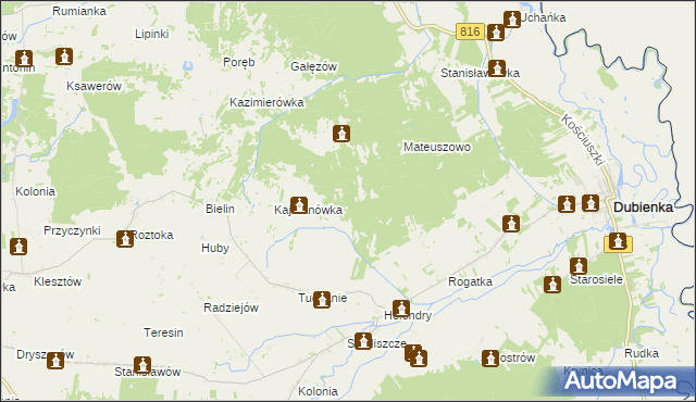 mapa Nowokajetanówka, Nowokajetanówka na mapie Targeo