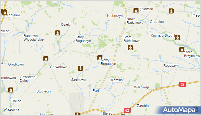 mapa Nowy Boguszyn, Nowy Boguszyn na mapie Targeo