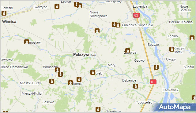 mapa Obrębek, Obrębek na mapie Targeo