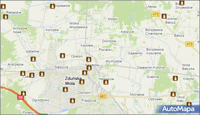 mapa Ochraniew, Ochraniew na mapie Targeo