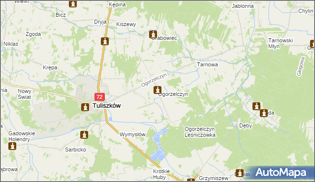 mapa Ogorzelczyn, Ogorzelczyn na mapie Targeo