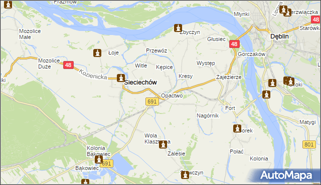 mapa Opactwo, Opactwo na mapie Targeo