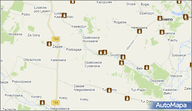 mapa Opatkowice Pojałowskie, Opatkowice Pojałowskie na mapie Targeo