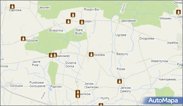 mapa Orpiszew, Orpiszew na mapie Targeo