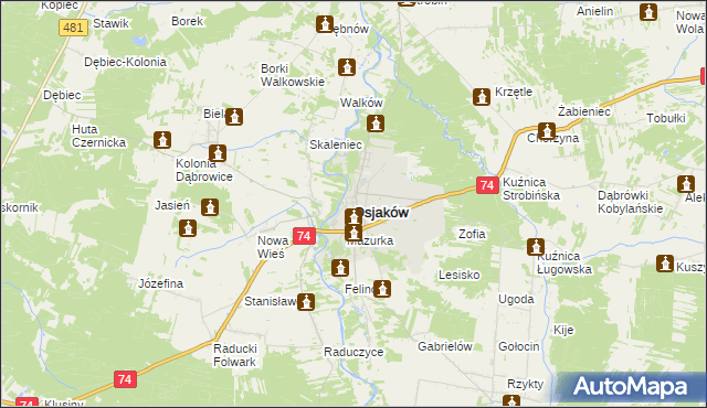 mapa Osjaków, Osjaków na mapie Targeo