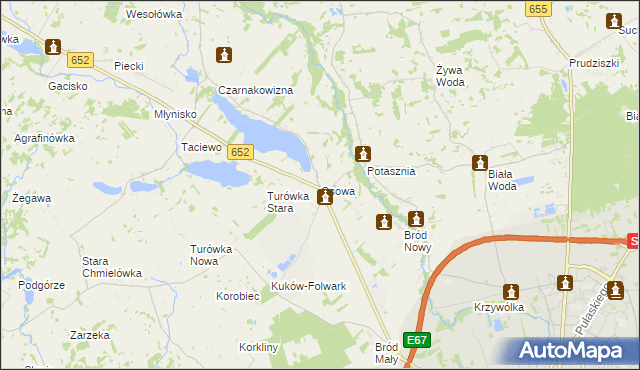 mapa Osowa gmina Suwałki, Osowa gmina Suwałki na mapie Targeo